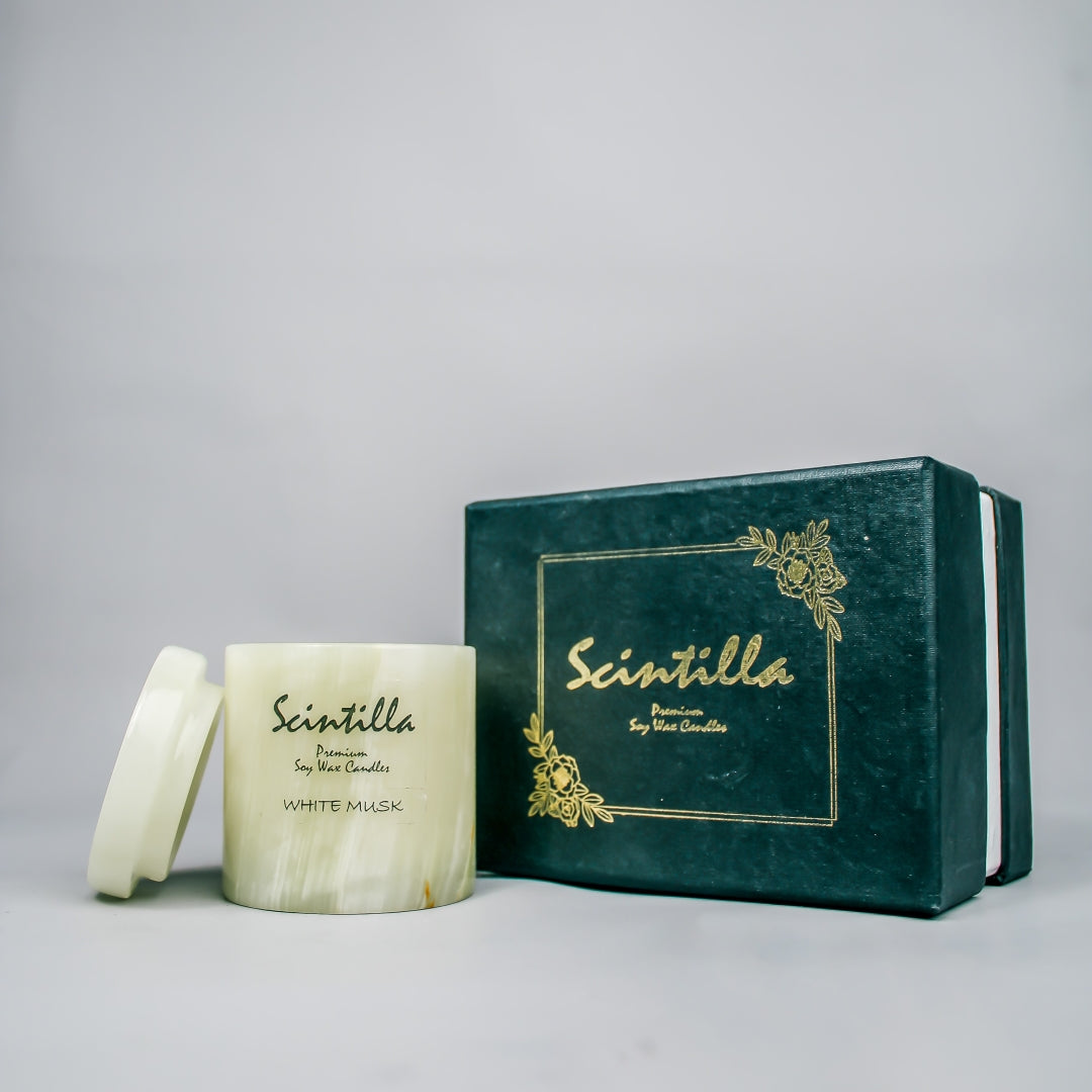 White Musk Green Onyx Candle — view 3