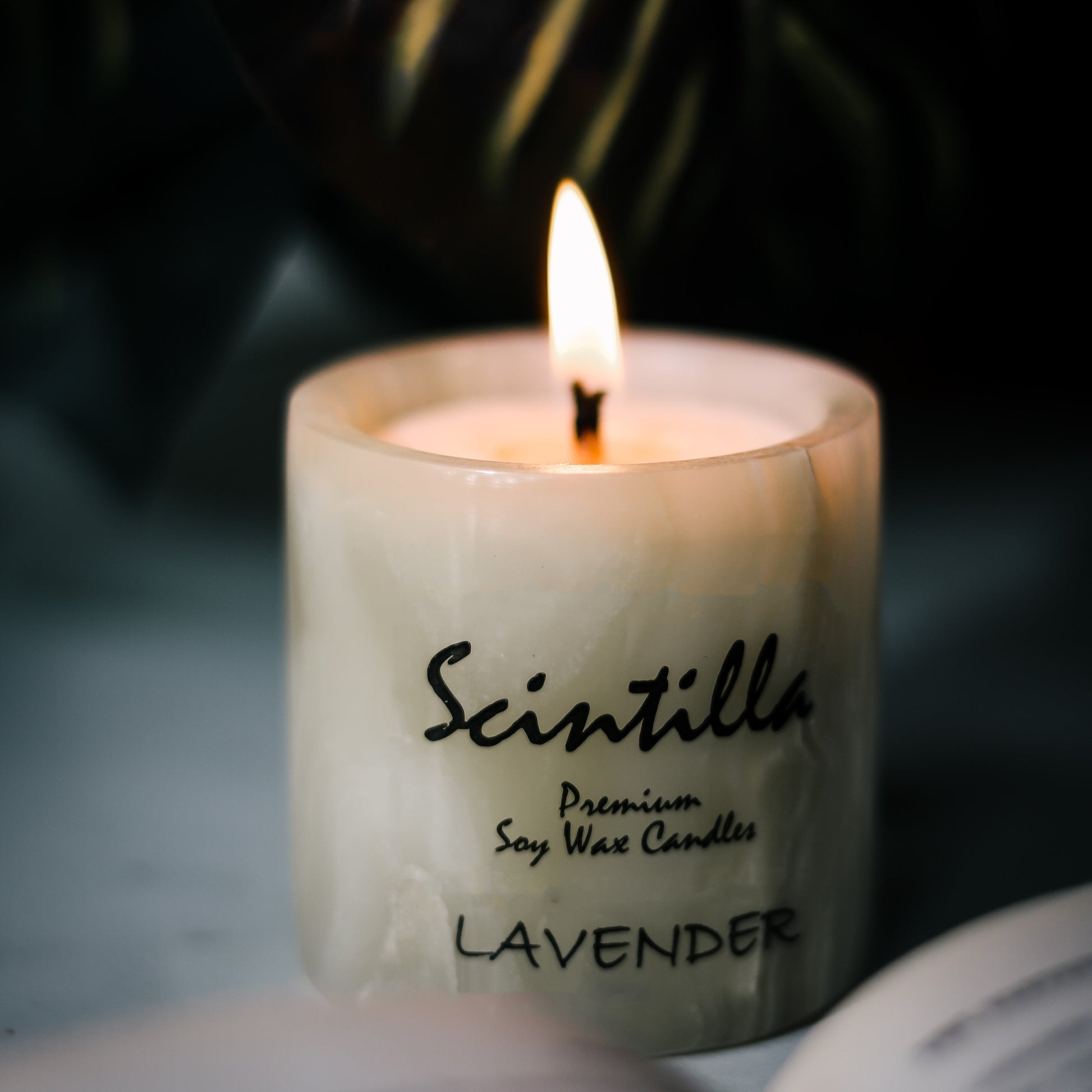 Lavender Green Onyx Luxury Candle
