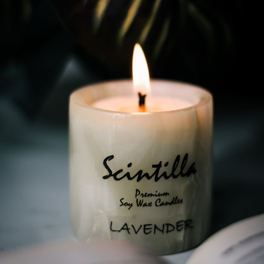 Lavender Green Onyx Luxury Candle